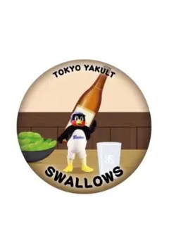 つば九郎　オンラインくじ　ややデカ缶バッジ（おつぎしましょう。）