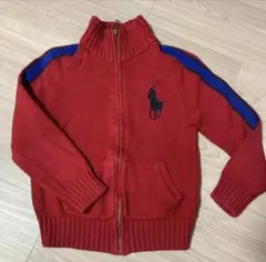 ポロ・ラルフ・ローレン 赤 カーディガン 120cm