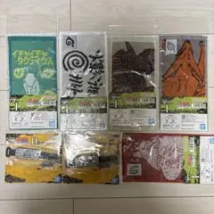 一番くじ NARUTO H賞 ラバーアソート I賞 ジャガードミニタオル 7点