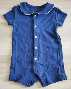 UNIQLO ネイビー 襟付き半袖ロンパース 60