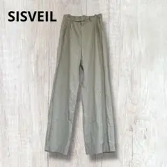 【 SISVEIL 】 ワイドパンツ レディース きれいめカジュアル 緑 38