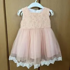ベビードレス ピンク レース　ハーフバースデー　1歳バースデー　女の子