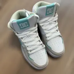 匿名配送　DC SHOES CURE HIホワイト グリーンのサムネイル