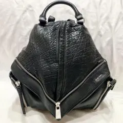 【美品】DIESEL レザー リュック bag 黒 レディース