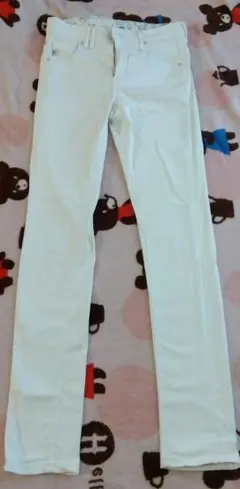 Something　スキニーパンツ　白