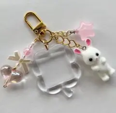琥珀糖 メロ薄白色熊ちゃん ハンドメイド シャカシャカシェイカー