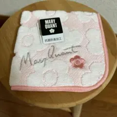 MARY QUANT 花柄タオルハンカチ 抗菌防臭加工