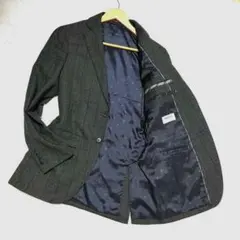 ORIHCA　テーラードジャケット　ピンチェック　ダークグレー　M