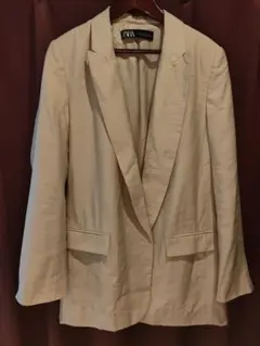 美品 ZARA ロングテーラードジャケット ブレザー ロングカーディガン