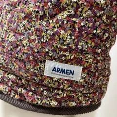 ARMEN 花柄 ダウンベスト フード付き