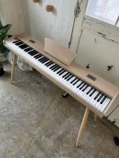 電子ピアノ88鍵盤 木目調 給電タイプ オークベージュ - メルカリ