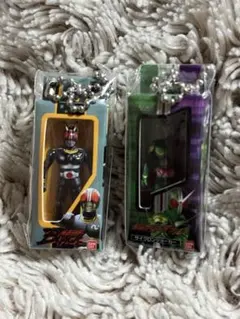 仮面ライダー ソフビパッケージチャーム♡仮面ライダーダブル♡仮面ライダーブラック