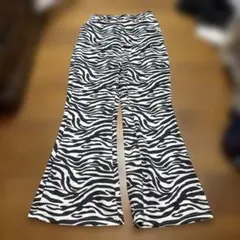 WEGO ゼブラ柄 フレアパンツ
