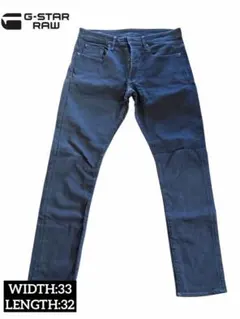 G-StarRAW 3301 Tapered スキニーデニムW33L32ブラック