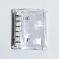 M6 バインダー システム手帳 ボタン付きクリア手帳♡ 韓国文具