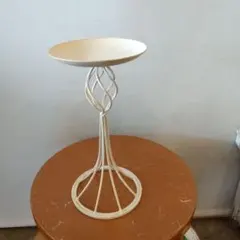 アイアン　ホワイト　キャンドルスタンド　アンティーク調