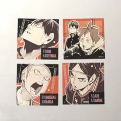 ジャンフェス　ハイキュースクエアステッカー　烏野セット