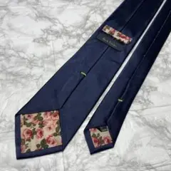 PaulSmith ポールスミス　ネクタイ　ソリッドタイ　バラ　フラワー