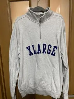 XLARGE グレー ハーフジップ
