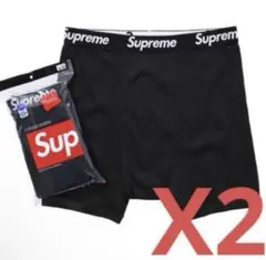supreme シュプリーム　安売り ボクサーブリーフ S黒2枚