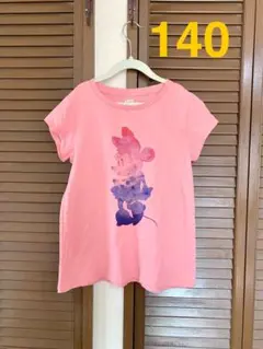 ユニクロ　キッズ　140 ディズニー　ミニーマウス　女の子　ピンク　tシャツ