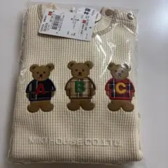 Miki House クマ刺繍 トレーナー80 日本製ベア