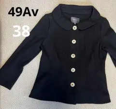 49AV. 黒 ジュンコシマダ　38 ジャケット　ウール