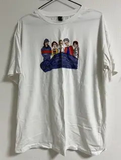 アートプリント ホワイト Tシャツ Lサイズ