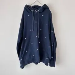 チャンピオン パーカー 長袖 ロゴ総柄 カジュアル スポーティ ポケット付き Ｌ