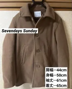 Sevendays Sunday ブラウンピーコート