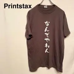 Printstax Tシャツ 半袖 レギュラー丈 Uネック プリントロゴT　美品