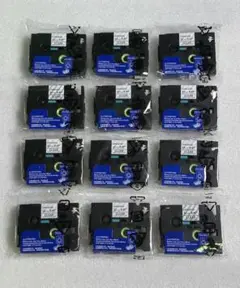 新品 ピータッチ 12mm ラミネートクリア ブラックインク 12個セット