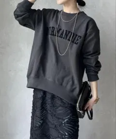 doudou 裏毛フロッキープリントスウエット