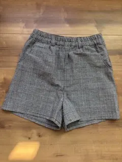 チェック柄 ハーフパンツ ブラック・ホワイト