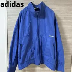 80s90s old adidas アディダス　コットン　ブルゾン　ブルー　XL
