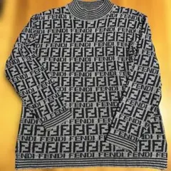 Fendi ロゴニットセーター 長袖 希少ネイビー