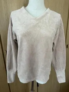 ち*こ様 リブインコンフォート コーデュロイトップス　薄茶　ストレッチ