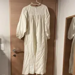 ツハルバイサマンサモスモス　コットンワンピース　キナリ　美品のサムネイル
