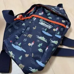 Coleman アウトドア柄 ショルダーバッグ ネイビー　リュックとしても使用可