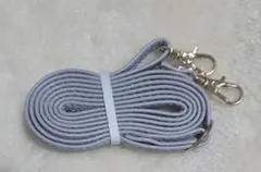 ブルーグレー合成皮革ショルダーストラップ