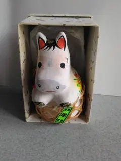 午　開運　カラフルな馬の置物 オリジナルボックス付き