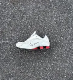 Nike Shox R4 Metallic Silver Comet Red