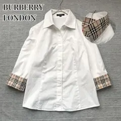 BURBERRY LONDON 七分袖シャツ ノバチェック ホースロゴ M