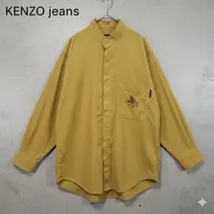 90s KENZO jeans ケンゾー シャツジャケット 刺繍 マスタード L