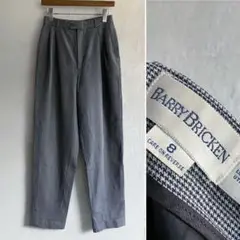 美品 BARRY BRICKEN 千鳥格子 ウール タックパンツ スラックス