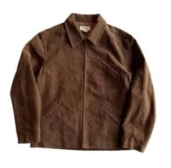 J.CREW レザージャケット S J.CREW (ジェイクルー) カウレザー ジップアップ 襟付き