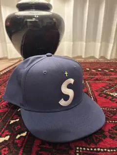 Supreme × New Era キャップ Sロゴ 7 1/2 ネイビー