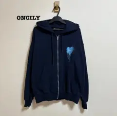 ONCILY HEART LOGO FULL-ZIP HOODIE