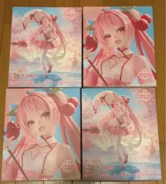 桜ミク 初音ミク AMP＋ フィギュア 桜ドレスver. 4体セット
