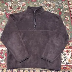 オールド　ユニクロ　フリースジャケット ダークブラウンハーフジップ　M